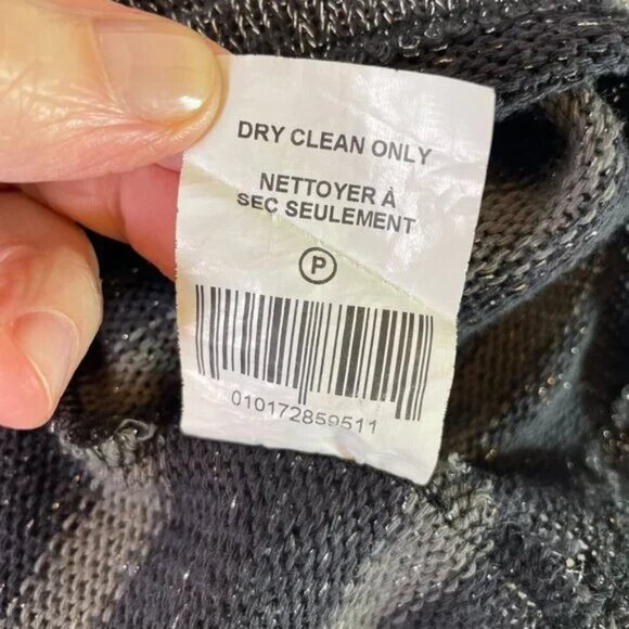 A Pea in the Pod Maternity Tunic Sweater Metallic Gray Stripe Long Sleeve Size S - Picture 11 of 11